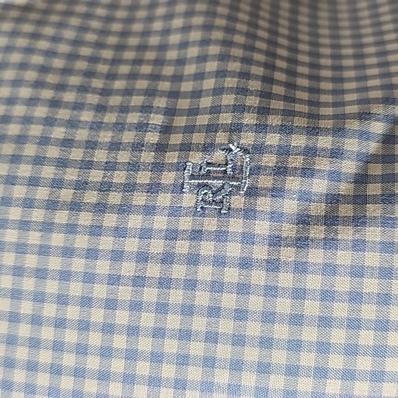 LAUREN RALPH LAUREN, women's blue checked blouse. Size XL. - Picture 3 of 8